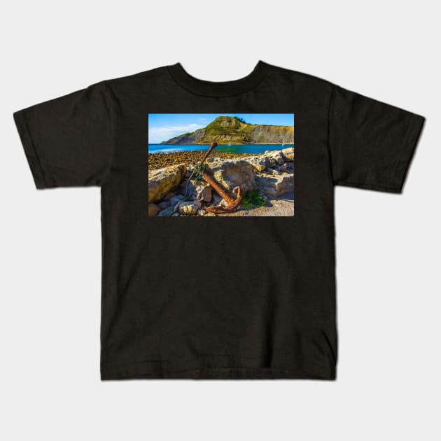 ANCHOR ON THE SEASHORE DESIGN Kids T-Shirt by SERENDIPITEE